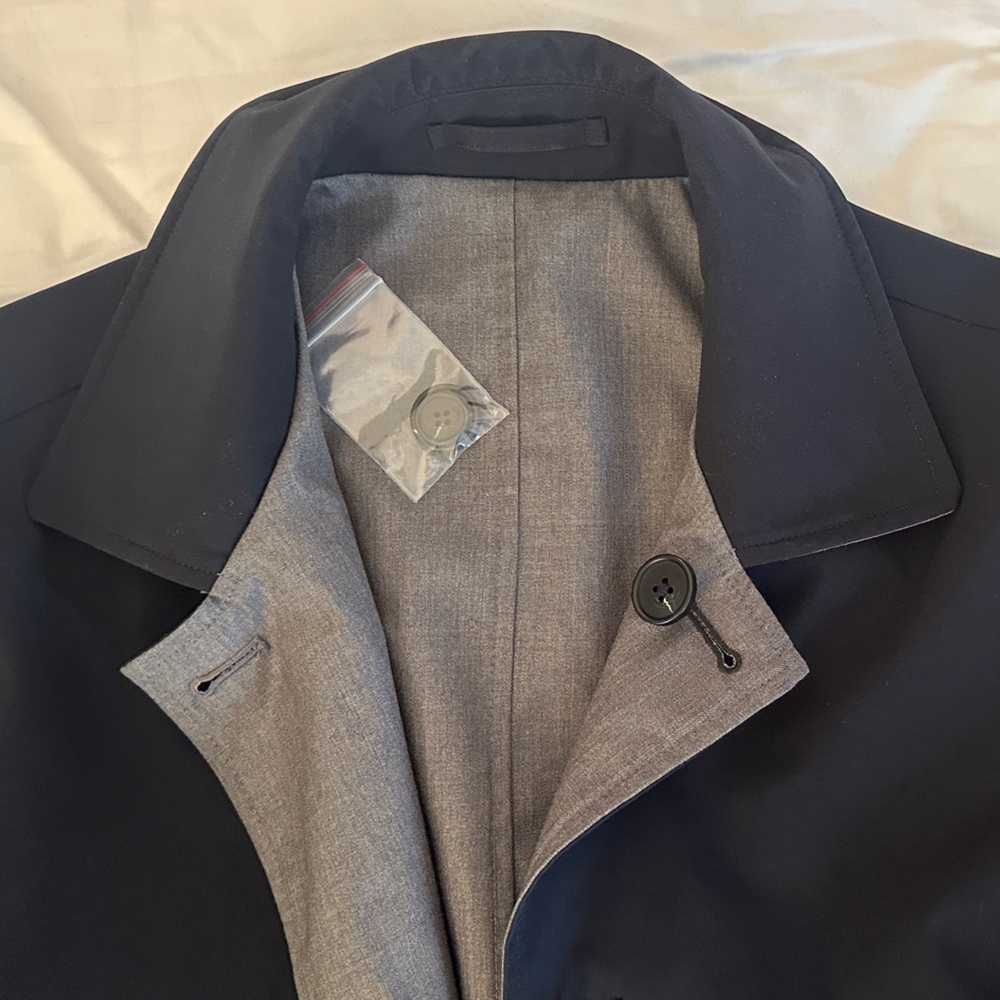 Reiss Men’s VITAL
REVERSIBLE MID-LENGTH COAT IN NAVY/GREY - Picture 6 of 12